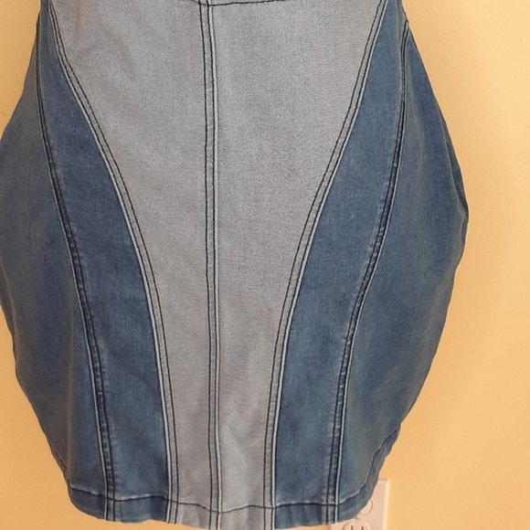 Brand New Sexy Forever 21 Heavy Stretch Denim Sundress - Picture 8 of 13